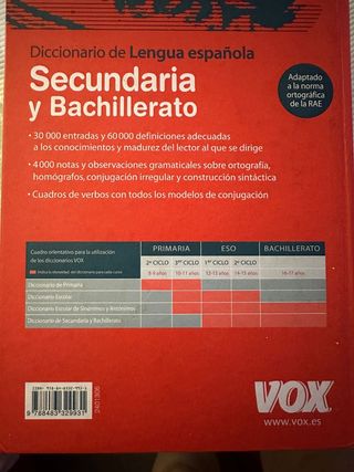Diccionario Secundaria Bachiller Vox