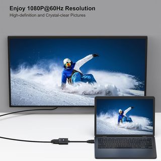 🔌 Adaptador HDMI a VGA 1080P Benfei - Negro 🖥️🔌