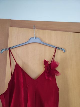 Vestido rojo fiesta tirantes