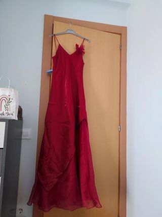 Vestido rojo fiesta tirantes