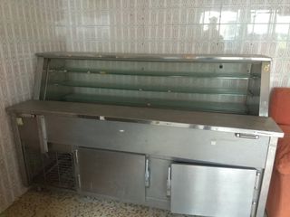 mostrador de acero inoxidable panadería, pastelerí