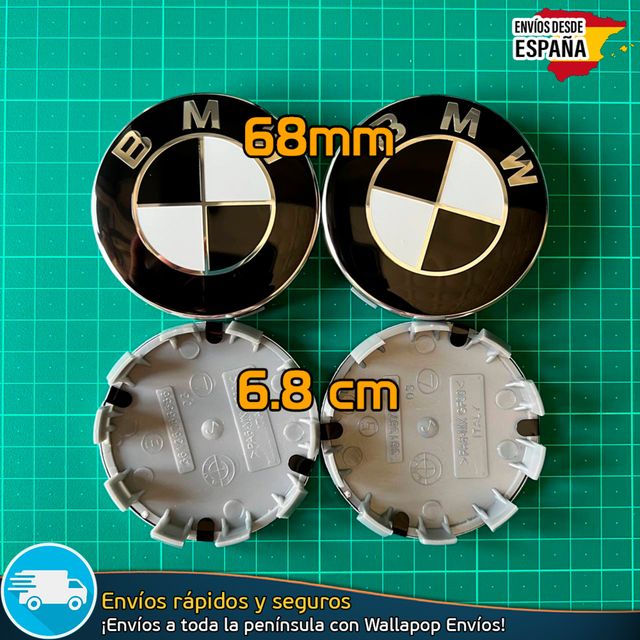 Kit BMW Emblemas Carrocería Tapas y Volante B/N