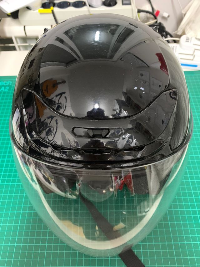 Casco da moto estivo nero taglia S