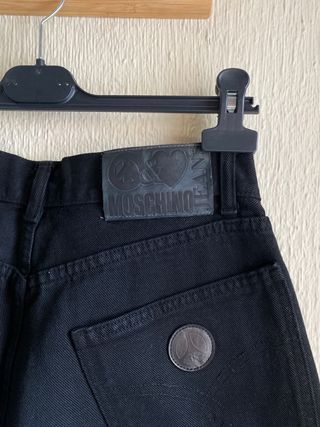 pantalon vaquero negro - moschino