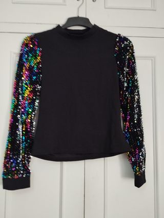 Camiseta lentejuelas Shein M (S)