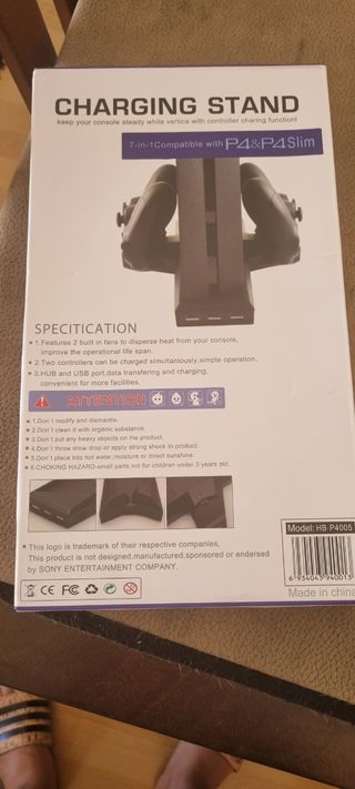 accesorioenfriador y cargador de mando ps4 y slim