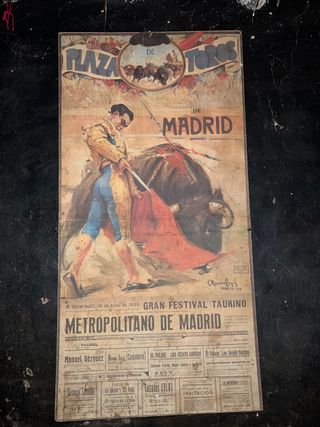 CARTEL DE TOROS 1933 METROPOLITANO DE MADRID