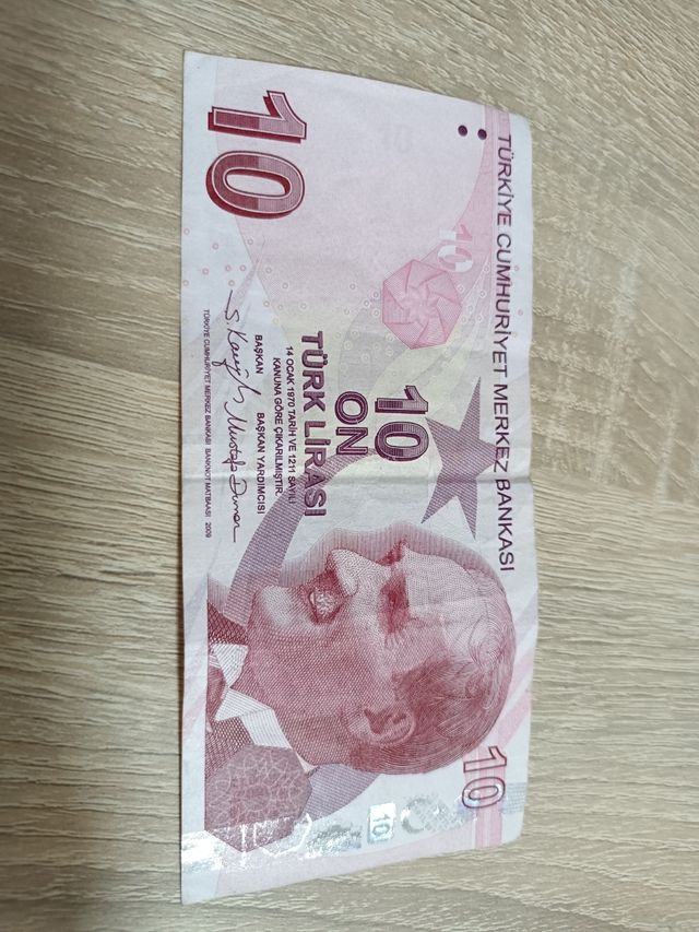 Billete turco de 10 liras (precio unidad