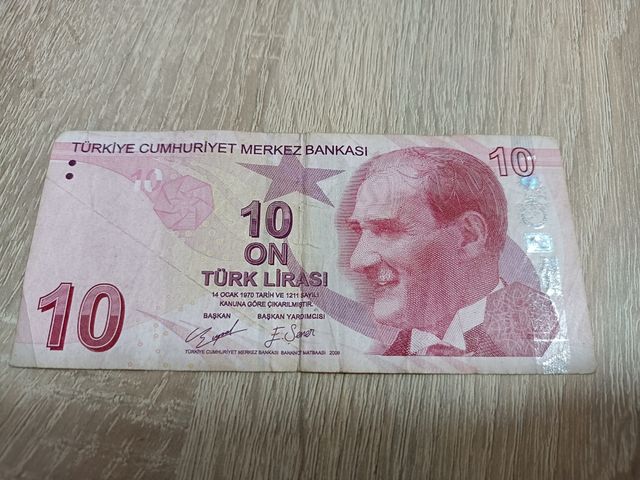 Billete turco de 10 liras (precio unidad