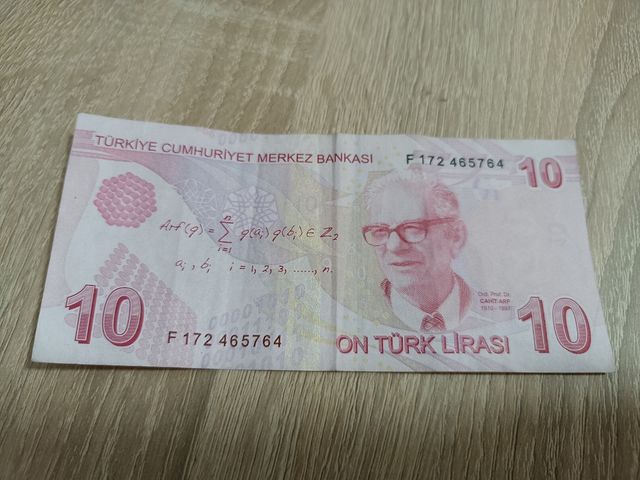 Billete turco de 10 liras (precio unidad