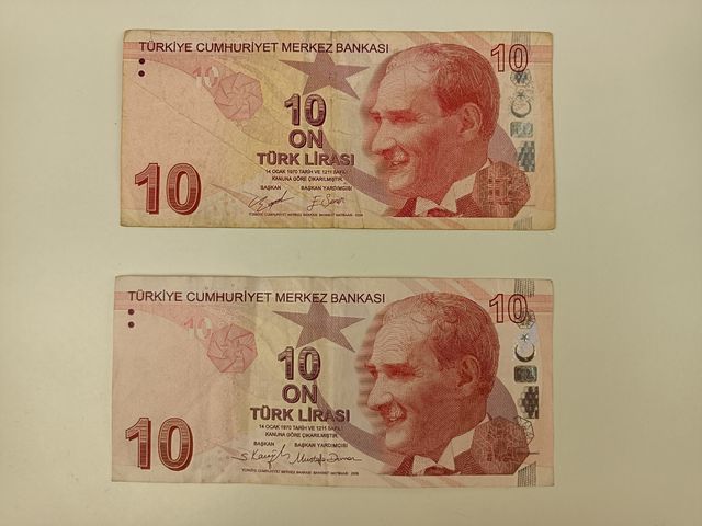 Billete turco de 10 liras (precio unidad