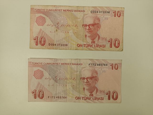 Billete turco de 10 liras (precio unidad