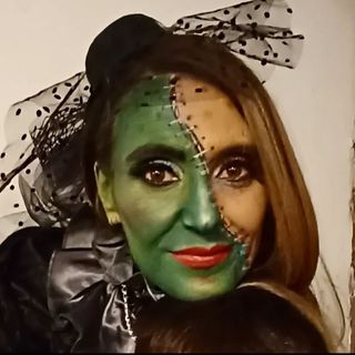 maquillaje halloween directo y con prótesis.