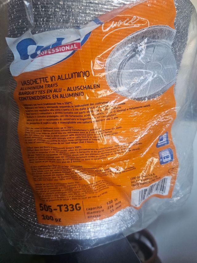 cuki vaschette in alluminio