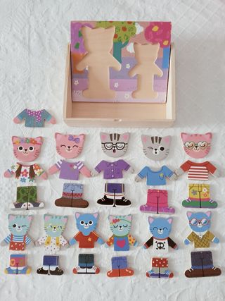 Puzzle, rompecabezas encajable gatitos