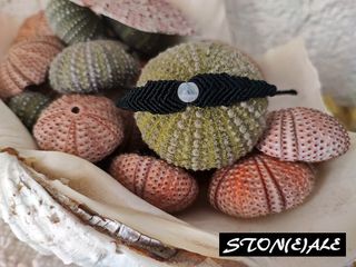 Bracciale in macrame con labradorite bianca