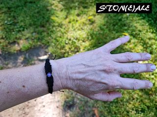 Bracciale in macrame con ametista