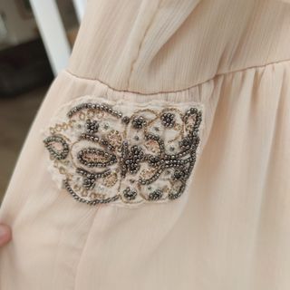 Precioso vestido fiesta de gasa rosa