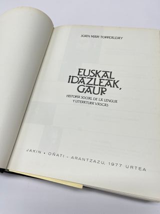 Libro EUSKAL IDAZLEAK GAUR Historia litert vascas