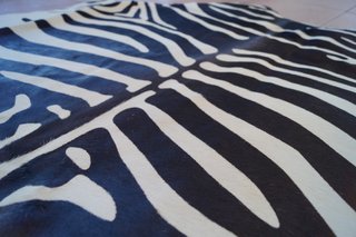 Alfombra Piel De Vaca Estampado Cebra Ch-2642