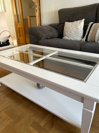 URGENTE! Mesa de centro blanca concristal