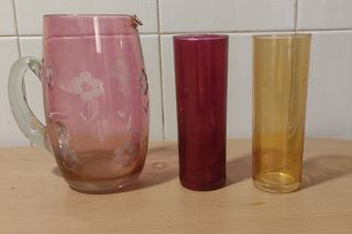 Jarra y vasos vintage