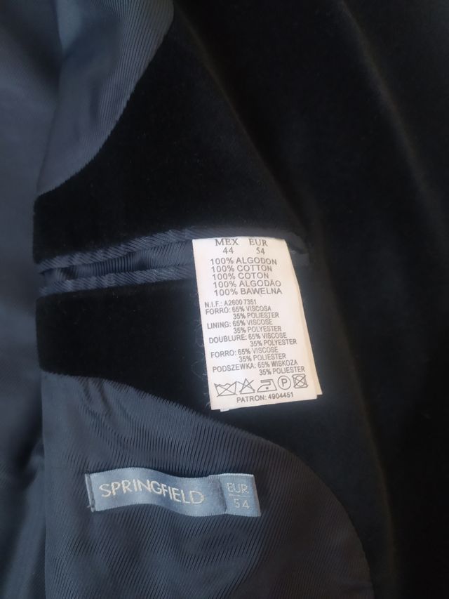 Americana de terciopelo de hombre