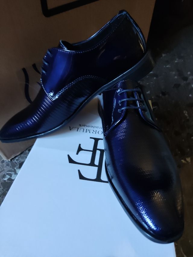 Zapatos Ceremonia Traje Bodas Piel N° 40