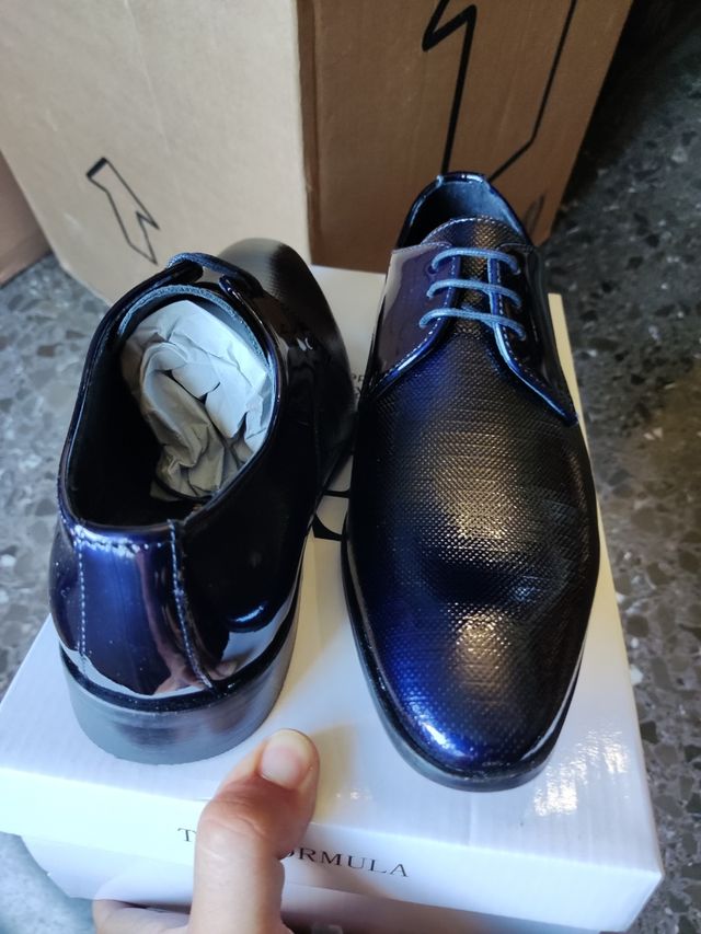 Zapatos Ceremonia Traje Bodas Piel N° 40