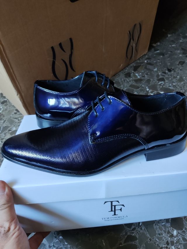 Zapatos Ceremonia Traje Bodas Piel N° 40