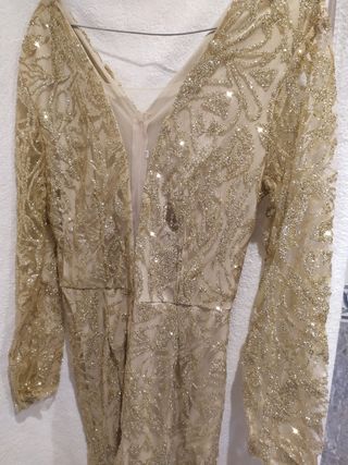 Mono lentejuelas dorado