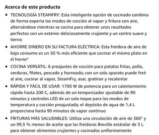 Freidora de aire a vapor