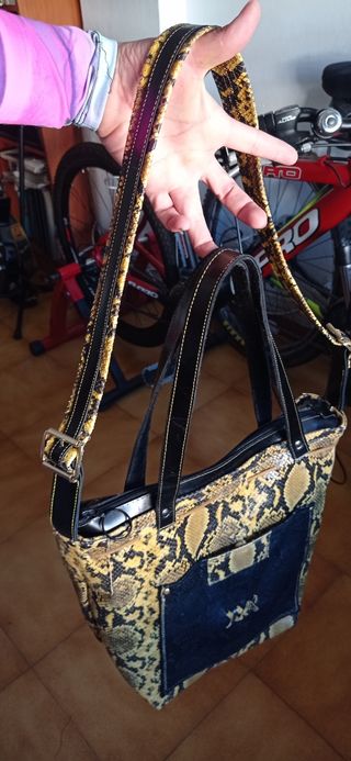 Bolso piel flor nica