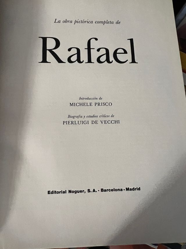 libro de arte obra pictórica, Rafael