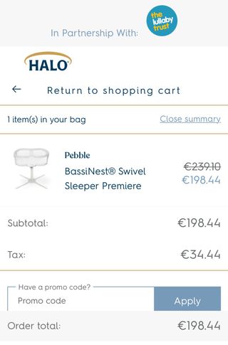 HALO BassiNest® Swivel Sleeper Premiere in Pebble
