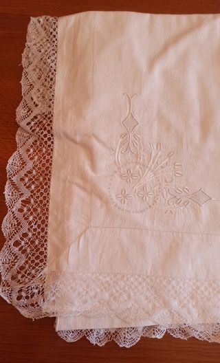 Juego de sabanas Nº61 nuevo con puntilla Camariñas