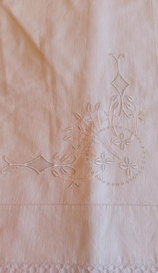 Juego de sabanas Nº61 nuevo con puntilla Camariñas