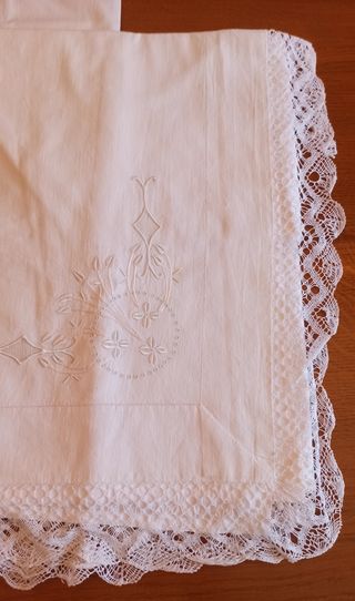 Juego de sabanas Nº61 nuevo con puntilla Camariñas