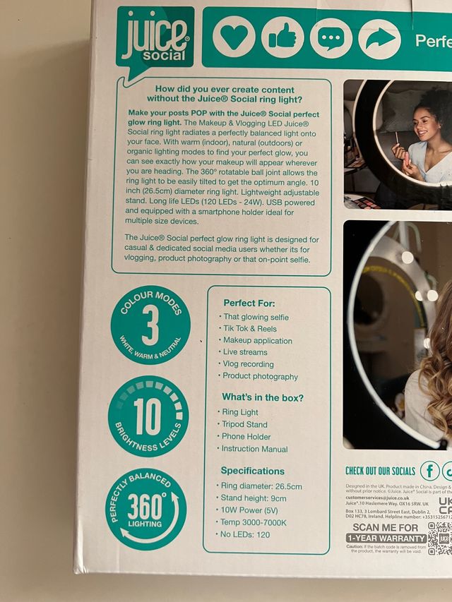 Desktop Ring Light with Extendable Legs