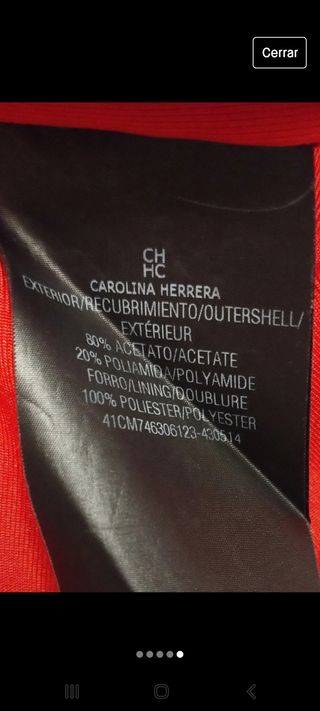 VESTIDO  MIDI CAROLINA HERRERA