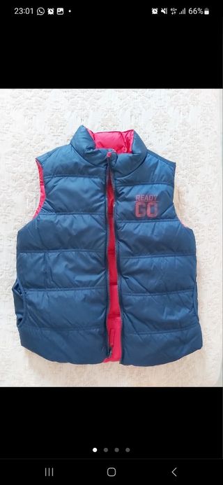 Chaleco sin mangas acolchado reversible