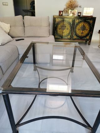 Mesa 2 en 1 cristal y forja Katatori.