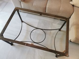 Mesa 2 en 1 cristal y forja Katatori.