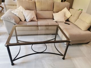 Mesa 2 en 1 cristal y forja Katatori.