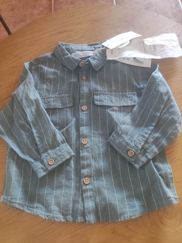Camisa niño rallas zara nueva 9-12m