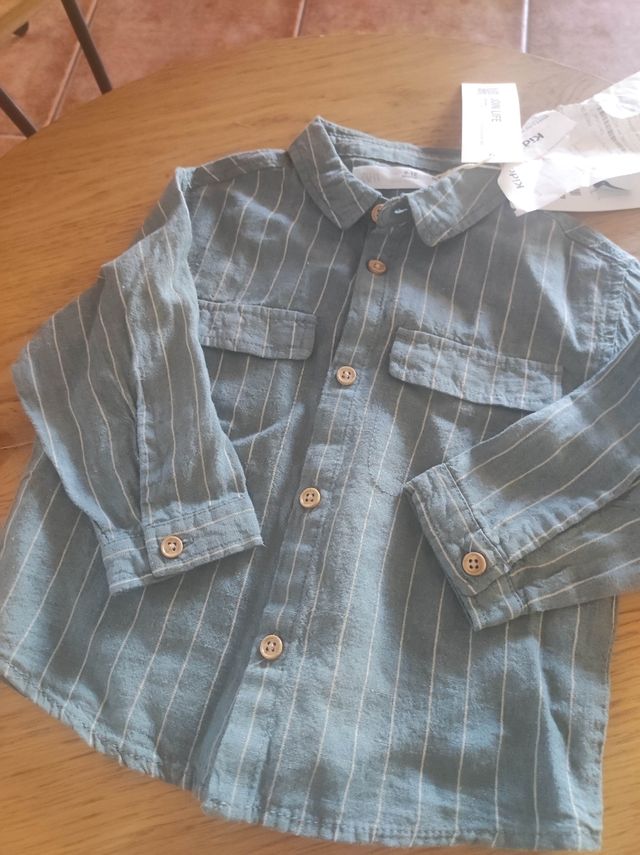 Camisa niño rallas zara nueva 9-12m