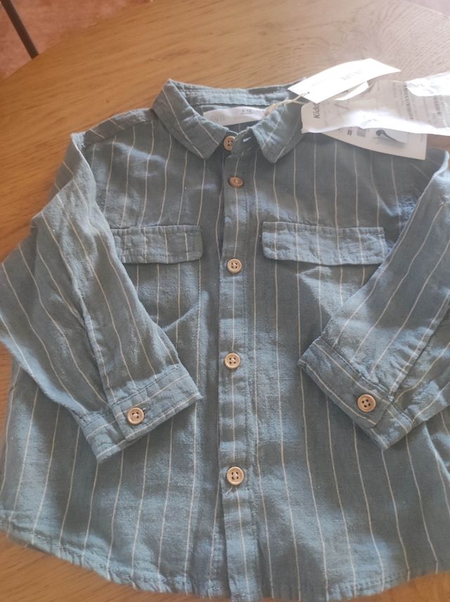 Camisa niño rallas zara nueva 9-12m