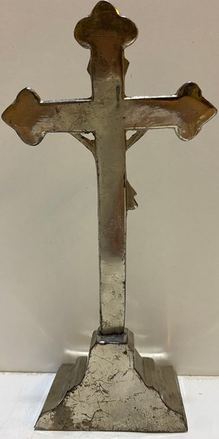 ICONO CRISTO DE PLOMO ANTIGUO