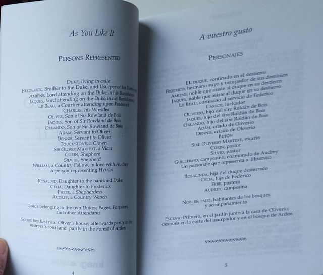 A vuestro gusto, William Shakespeare