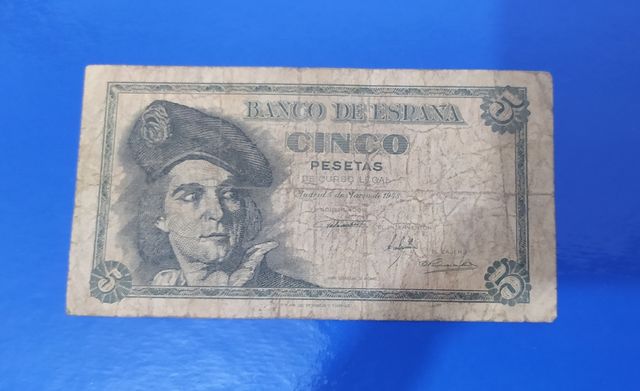 Banconota 5 Pesetas 1948